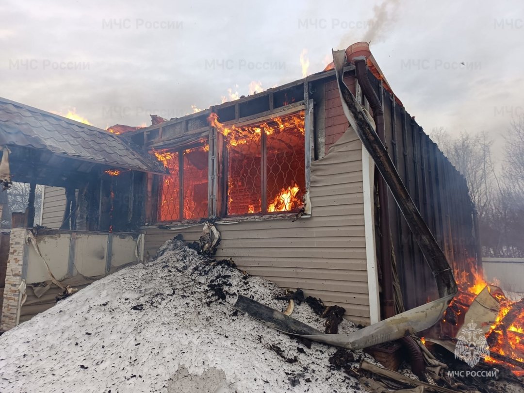 Пожар в Малоярославецком районе, СНТ "Рубин"