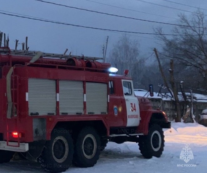 Пожар в Малоярославецком районе, д. Верхние Горки, ул. Верхняя